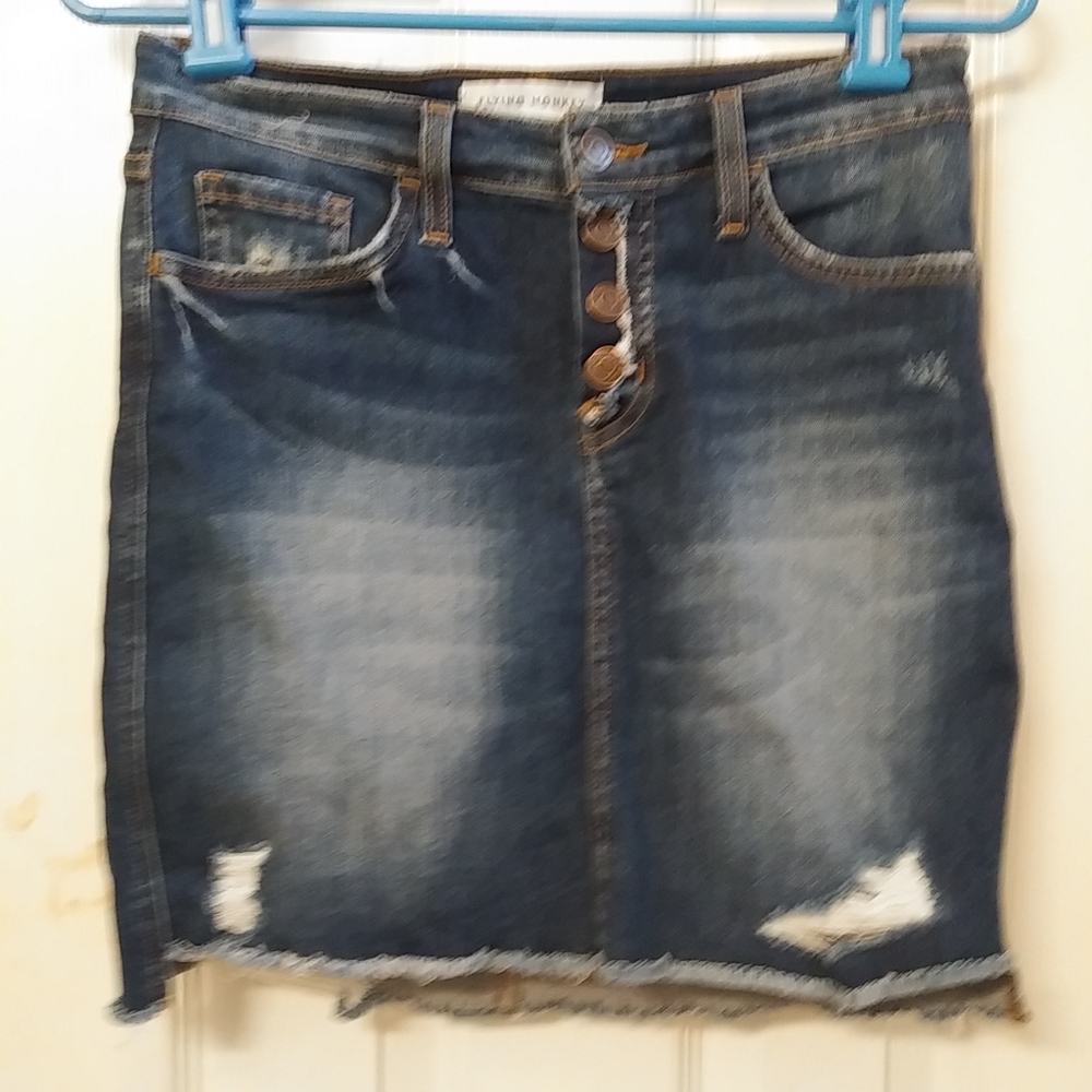 Flying monkey denim skirt nwot
